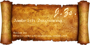 Jambrich Zsuzsanna névjegykártya