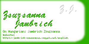 zsuzsanna jambrich business card